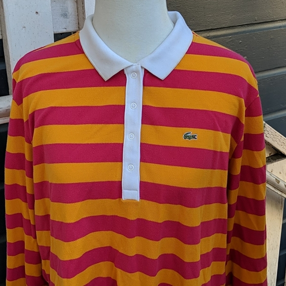 Lacoste Tops - Vintage Lacoste Stripe Long-sleeve Shirt